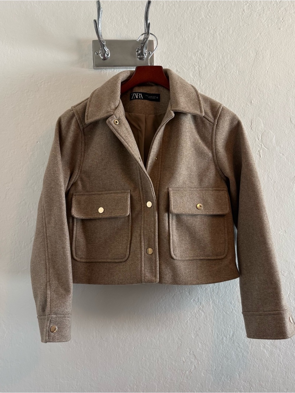 Zara Light Brown Cropped jacket